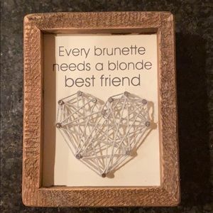 NWT cute rustic sign, 4” x 5”